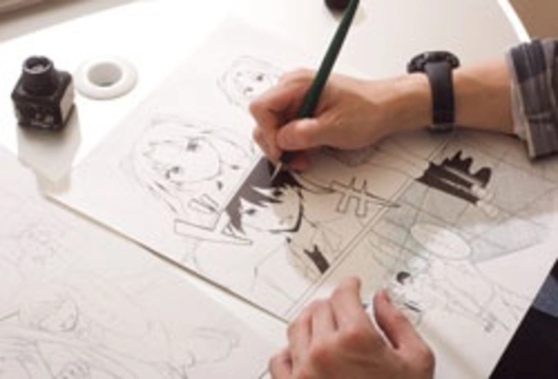 マンガ・イラストカレッジの授業風景