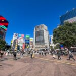 秋の渋谷スクランブル交差点